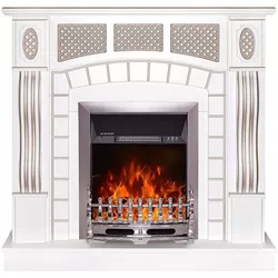 купить Камин электрический ArtFlame Amsterdam white & Gala silver в Кишинёве 