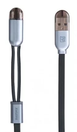 Кабель Remax Binary Lightning+Micro cable Black