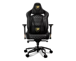 Gaming Chair Cougar ARMOR TITAN PRO Royal Black/Gold, User max load up to 160kg / height 160-195cm