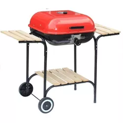 купить Мангал Activa Mastercook AM19524 pe carbuni Grill Wagon Red 40x40cm cu 2 mese в Кишинёве 