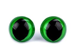 Ochi de pisică cu dispozitiv de siguranță, Ø14 mm / verde