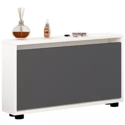 cumpără Raft pentru încălțăminte Mobildor-Lux Leo Slim 100x16x47H cm White/Anthracite în Chișinău 