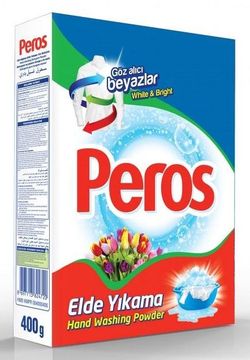 Стиральный порошок для ручной и полуавтоматической стирки PEROS 400гр. White & Bright