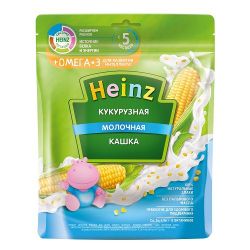Heinz каша кукурузная молочная Omega 3, 5+мес. 200г