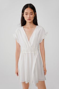 Платье ZARA Слоновая кость 8342/110/251