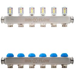 cumpără Set distribuitor Innofloor Set Distribuitor inox INNOFLOW-M 1'' 16C cu debitmetre INFLW-15 în Chișinău 