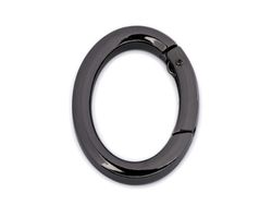 Inel carabină oval / nichel negru