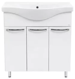 cumpără Dulap pentru lavoar Mashtab 11343 Agat cu 3 usi 80cm Alb-Sanoma în Chișinău 