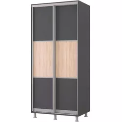 cumpără Dulap Mobildor-Lux Aron-S 1.0m-1.8m uși glisante din PAL orizontal (140x60x220H cm) Anthracite în Chișinău 