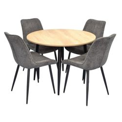 cumpără Set masă și scaune Evelin di Costacurta стол DT-402-2B + 4 стула YTC-055B Dark grey în Chișinău 