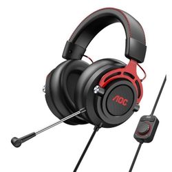 cumpără Căști pentru gaming AOC GH300, Black/Red, RGB Logo în Chișinău 