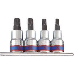 купить Набор головок, бит, насадок King Tony 4126PR набор насадок SPLINE М6-М12 дл.60мм 1/2", 4 пр. в Кишинёве 