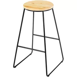 купить Барный стул Jumi FCM-598461 Scaun de bar din lemn, Oak Artisan/Negru в Кишинёве 