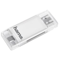 купить Переходник для IT Hama 123949 Card Reader SD/microSD, white в Кишинёве 