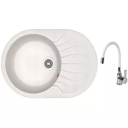 купить Мойка кухонная со смесителем Dr.Gans Berta 760 + SanDonna F 9995 alb в Кишинёве 