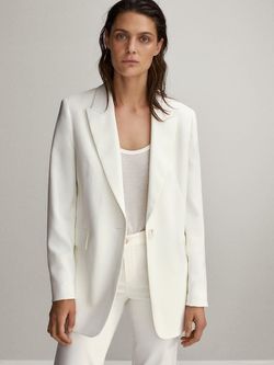 Пиджак Massimo Dutti Белый 6080/680/250