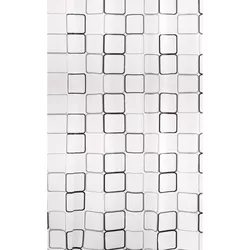 cumpără Perdea de duș Bisk 06894 MALTA 2 negru/alb, 180x200 în Chișinău 