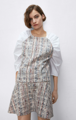 Блуза ZARA Белый/Бежевый 0387/051/250