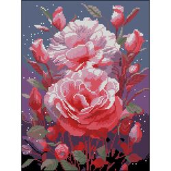 купить Картина по номерам Strateg 58097 Pictura cu diamante 30x40cm, Trandafiri stralucitori в Кишинёве 