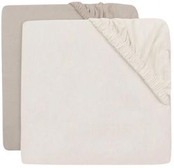 купить Детское постельное белье Jollein 2511-507-68155 Cearsaf cu elastic Jersey Oatmeal/Sand, 120x60cm, 2buc в Кишинёве 