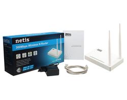Wi-Fi N Netis Router, "WF2419E", 300Mbps, MIMO, 2x5dBi Fixed Antennas, Dual Access,  IPTV