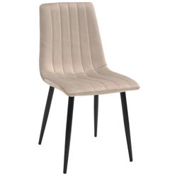 cumpără Scaun Deco DC-90P N9 Catifea Beige+Black Legs în Chișinău 