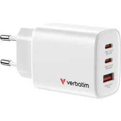 купить Зарядное устройство сетевое Verbatim VER_32353 Essentials GaN Charger 65W, 3 Ports, White в Кишинёве 