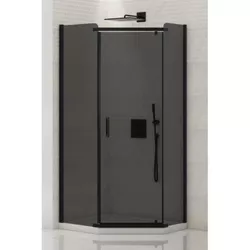 купить Душевая кабина New Trendy New Komfort Black Pentagonal 90x90x190 Hinged K-0450 в Кишинёве 