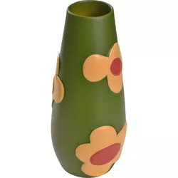 купить Ваза Deco Vază verde decorată cu Flori в Кишинёве 