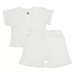 cumpără Haine pentru copii Minikin 25062086 Naturelle Комплект футболка и шорты р-р86, молочный, унисекс în Chișinău 