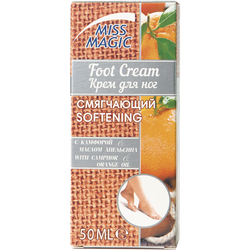 Крем для ног, SOLVEX Miss Magic, 50 мл., SOFTENING - смягчающий, с камфорой и маслом апельсина