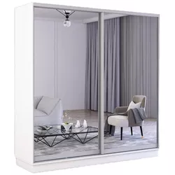 купить Шкаф Mobildor-Lux Fox uși glisante din oglinzi (210x60x240H cm) Alb в Кишинёве 