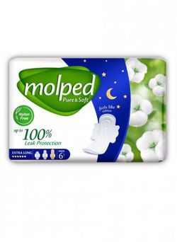 Absorbante igienice Molped Pur&Soft Extra Long Night Ultra 6buc