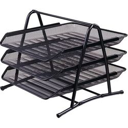 купить Лоток для документов miscellaneous LL209014 Set 3 tavite suprapozabile Luromax, metal, negru в Кишинёве 