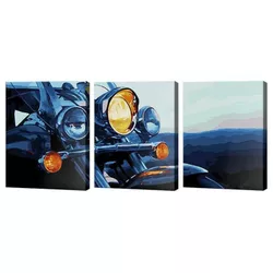 cumpără Tablou pe numere Art Gallery PX5360 Pictura pe numere-triptih 40x50cm Motociclu în Chișinău 