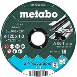 купить Диск отрезной Metabo 617249000 Disc abraziv SP-Novorapid Inox 125x1x22.23 в Кишинёве 