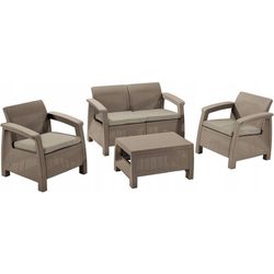 купить Набор садовой мебели Keter Corfu Set Cappuccino/Sand (227640) в Кишинёве 