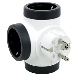 cumpără Adaptor electric Legrand 694521 Fisa-Bloc Multipriza 3x2P+T(Lateral/Rotativ) Alb-Gri în Chișinău 