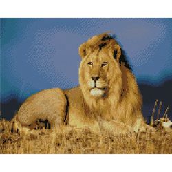 купить Картина по номерам Strateg FA10001 Алмазная мозайка Царь зверей 40x50 в Кишинёве 