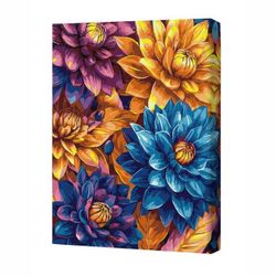 купить Картина по номерам Ideyka KHO3305 30x40cm Eco, Dalii aprinse cu vopsele metalic extra в Кишинёве 