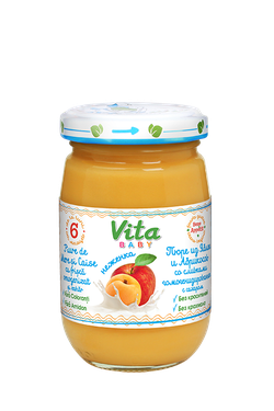 VITA Baby пюре яблоко-абрикос со сливками Неженка 180 г