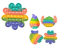 Игрушка антистресс Pop It "Фрукт, ракушка, цветок, Stitch"