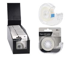 Banda adeziva 33mX18mm in dispenser transparent