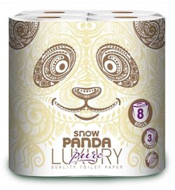 Туалетная бумага PANDA LUXURY 3 слоя 20.8м*8 Pure