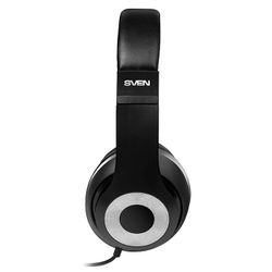 Headset SVEN AP-930M with Microphone on cable, 3,5mm jack (4 pin), black-silver