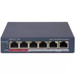 купить Switch/Коммутатор Hikvision DS-3E1106P-EI (4Port Fast Ethernet Smart PoE Switch + 2 RJ45 port) в Кишинёве 