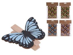 купить Декор Promstore 26320 Набор бабочек на прищепке 8шт, 3cm в Кишинёве 