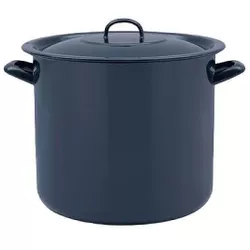 cumpără Cratiță Metalac 54160 emailată 28cm, 15l, capac din metal, albastru inchis în Chișinău 