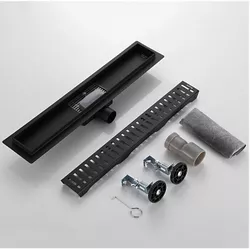 купить Душевой трап Gappo G 88007- 36 Inox 70x800 Negru в Кишинёве 