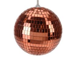 Шар елочный зеркальный "Disco" 150mm медный цвет